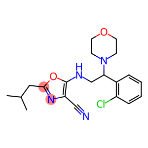 5-[[2-(2-chlorophenyl)-2-morpholin-4-ylethyl]amino]-2-(2-methylpropyl)-1,3-oxazole-4-carbonitrile