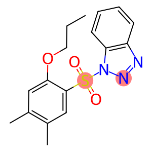 2-(1H-1,2,3-benzotriazol-1-ylsulfonyl)-4,5-dimethylphenyl propyl ether