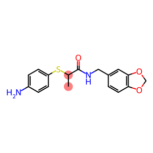 Propanamide, 2-[(4-aminophenyl)thio]-N-(1,3-benzodioxol-5-ylmethyl)-