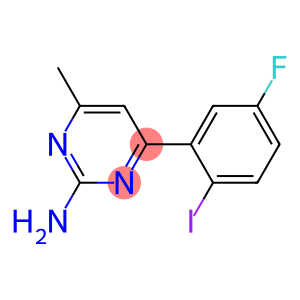 4-METHYL-6-(2-IODO-5-FLUOROPHENYL)PYRIMIDIN-2-AMINE