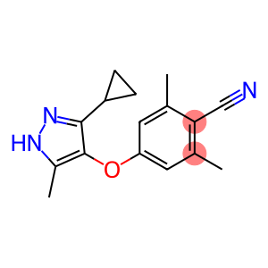 4-((3-cyclopropyl-5-methyl-1H-pyrazol-4-yl)oxy)-2,6-dimethylbenzonitrile