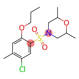 4-chloro-2-[(2,6-dimethyl-4-morpholinyl)sulfonyl]-5-methylphenyl propyl ether