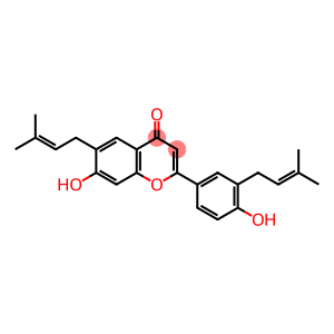 4H-1-Benzopyran-4-one, 7-hydroxy-2-[4-hydroxy-3-(3-methyl-2-buten-1-yl)phenyl]-6-(3-methyl-2-buten-1-yl)-