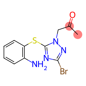 1-{5-[(2-aminophenyl)sulfanyl]-3-bromo-1H-1,2,4-triazol-1-yl}acetone