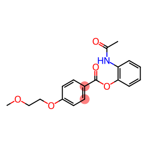 Benzoic acid, 4-(2-methoxyethoxy)-, 2-(acetylamino)phenyl ester