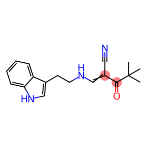 Pentanenitrile, 2-[[[2-(1H-indol-3-yl)ethyl]amino]methylene]-4,4-dimethyl-3-oxo-