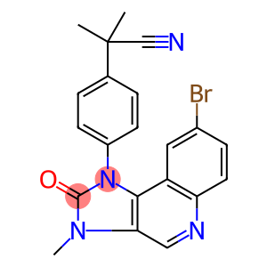 Benzeneacetonitrile, 4-(8-bromo-2,3-dihydro-3-methyl-2-oxo-1H-imidazo[4,5-c]quinolin-1-yl)-α,α-dimethyl-