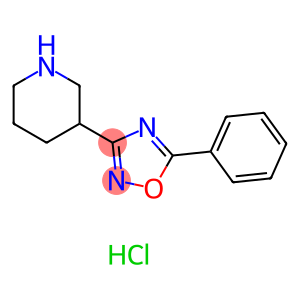 Piperidine, 3-(5-phenyl-1,2,4-oxadiazol-3-yl)-, hydrochloride (1:1)