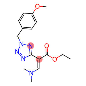 3-Dimethylamino-2-[2-(4-methoxy-benzyl)-2H-tetrazol-5-yl]-acrylic acid ethyl ester