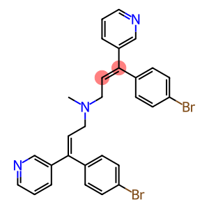 2-Propen-1-amine, 3-(4-bromophenyl)-N-[3-(4-bromophenyl)-3-(3-pyridinyl)-2-propenyl]-N-methyl-3-(3-pyridinyl)-, (E,E)- (9CI)