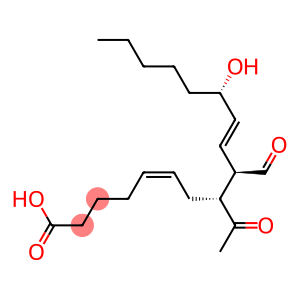 (5Z,8R,9R,10E,12S)-8-acetyl-9-formyl-12-hydroxyheptadeca-5,10-dienoic acid