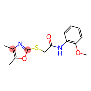 2-[(4,5-dimethyl-1,3-oxazol-2-yl)sulfanyl]-N-(2-methoxyphenyl)acetamide