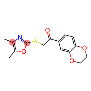 1-(2,3-dihydro-1,4-benzodioxin-6-yl)-2-[(4,5-dimethyl-1,3-oxazol-2-yl)sulfanyl]ethanone