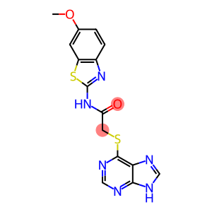 N-(6-methoxy-1,3-benzothiazol-2-yl)-2-(9H-purin-6-ylsulfanyl)acetamide