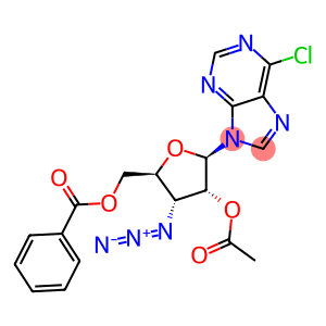 9-(2-O-乙酰基-3-叠氮基-5-O-苯甲酰基-3-脱氧-BETA-D-呋喃核糖基)-6-氯-9H-嘌呤