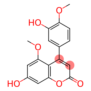 4-(3-Hydroxy-4-methoxyphenyl)-5-methoxy-7-hydroxy-2H-1-benzopyran-2-one