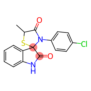 3'-(4-chlorophenyl)-5'-methyl-1,3-dihydrospiro(2H-indole-3,2'-[1,3]-thiazolidine)-2,4'-dione