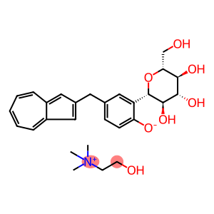 D-Glucitol, 1,5-anhydro-1-C-[5-(2-azulenylmethyl)-2-hydroxyphenyl]-, ion(1-), (1S)-, 2-hydroxy-N,N,N-trimethylethanaminium (1:1)