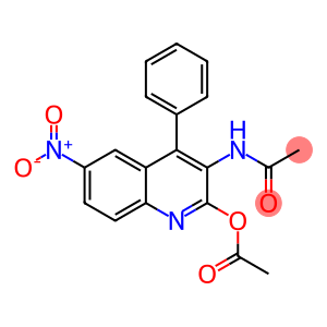 3-Acetamido-6-nitro-4-phenylquinolin-2-yl acetate