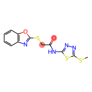 Acetamide, 2-(2-benzoxazolylthio)-N-[5-(methylthio)-1,3,4-thiadiazol-2-yl]-