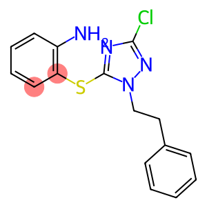 2-{[3-chloro-1-(2-phenylethyl)-1H-1,2,4-triazol-5-yl]sulfanyl}phenylamine