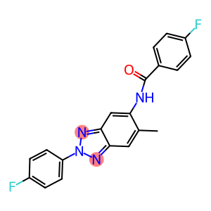 4-fluoro-N-[2-(4-fluorophenyl)-6-methyl-2H-1,2,3-benzotriazol-5-yl]benzamide