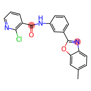 2-chloro-N-[3-(6-methyl-1,3-benzoxazol-2-yl)phenyl]nicotinamide