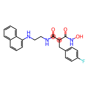 Propanediamide, 2-[(4-fluorophenyl)methyl]-N1-hydroxy-N3-[2-(1-naphthalenylamino)ethyl]-