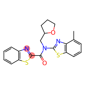 2-Benzothiazolecarboxamide, N-(4-methyl-2-benzothiazolyl)-N-[(tetrahydro-2-furanyl)methyl]-