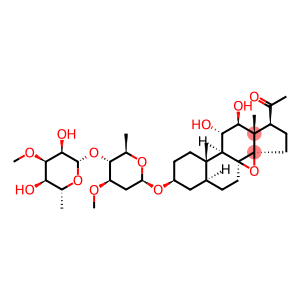 Pregnan-20-one, 3-[[2,6-dideoxy-4-O-(6-deoxy-3-O-methyl-β-D-allopyranosyl)-3-O-methyl-β-D-arabino-hexopyranosyl]oxy]-8,14-epoxy-11,12-dihydroxy-, (3β,5α,11α,12β,14β)-