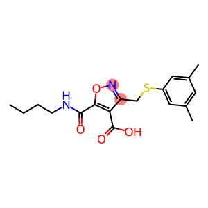 4-Isoxazolecarboxylic  acid,  5-[(butylamino)carbonyl]-3-[[(3,5-dimethylphenyl)thio]methyl]-