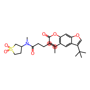 3-(3-tert-butyl-5-methyl-7-oxo-7H-furo[3,2-g]chromen-6-yl)-N-(1,1-dioxidotetrahydro-3-thienyl)-N-methylpropanamide