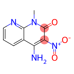 1,8-Naphthyridin-2(1H)-one,  4-amino-1-methyl-3-nitro-