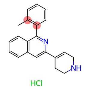 Isoquinoline, 1-(2-methylphenyl)-3-(1,2,3,6-tetrahydro-4-pyridinyl)-, hydrochloride (1:)