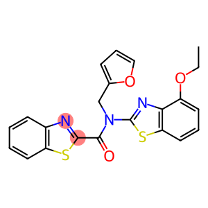 2-Benzothiazolecarboxamide, N-(4-ethoxy-2-benzothiazolyl)-N-(2-furanylmethyl)-