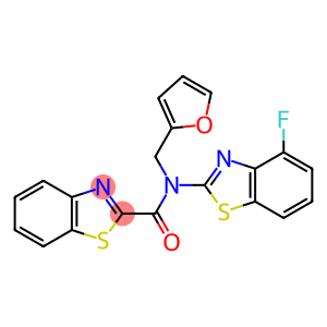2-Benzothiazolecarboxamide, N-(4-fluoro-2-benzothiazolyl)-N-(2-furanylmethyl)-