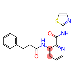 2-Pyridinecarboxamide, 3-[(1-oxo-3-phenylpropyl)amino]-N-2-thiazolyl-