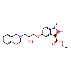 ethyl 5-[3-(3,4-dihydro-2(1H)-isoquinolinyl)-2-hydroxypropoxy]-1,2-dimethyl-1H-indole-3-carboxylate