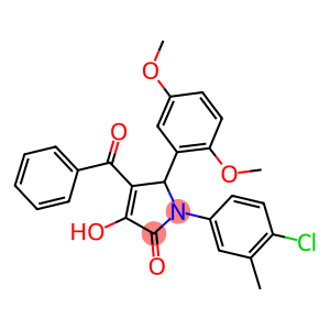 4-benzoyl-1-(4-chloro-3-methylphenyl)-5-(2,5-dimethoxyphenyl)-3-hydroxy-1,5-dihydro-2H-pyrrol-2-one
