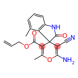 allyl 6'-amino-5'-cyano-2',4-dimethyl-2-oxo-1,3-dihydrospiro[2H-indole-3,4'-(4'H)-pyran]-3'-carboxylate