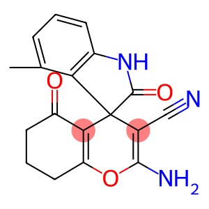 2-amino-4'-methyl-2',5-dioxo-1',3',5,6,7,8-hexahydro-[4H-chromene-4,3'-(2'H)-indole]-3-carbonitrile