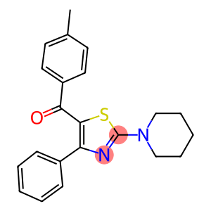 (4-methylphenyl)[4-phenyl-2-(1-piperidinyl)-1,3-thiazol-5-yl]methanone