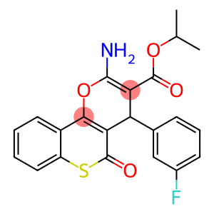isopropyl 2-amino-4-(3-fluorophenyl)-5-oxo-4H,5H-thiochromeno[4,3-b]pyran-3-carboxylate