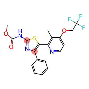 methyl 5-[3-methyl-4-(2,2,2-trifluoroethoxy)-2-pyridinyl]-4-phenyl-1,3-thiazol-2-ylcarbamate