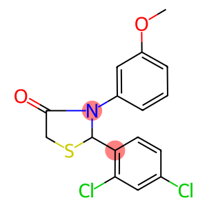 2-(2,4-dichlorophenyl)-3-(3-methoxyphenyl)-1,3-thiazolidin-4-one