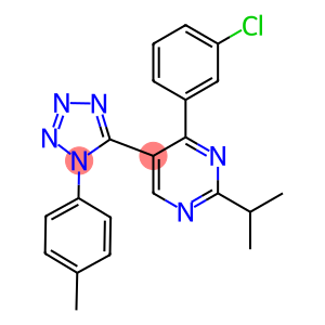 4-(3-chlorophenyl)-2-isopropyl-5-[1-(4-methylphenyl)-1H-tetraazol-5-yl]pyrimidine