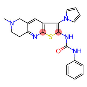 N-[6-methyl-3-(1H-pyrrol-1-yl)-5,6,7,8-tetrahydrothieno[2,3-b][1,6]naphthyridin-2-yl]-N'-phenylurea