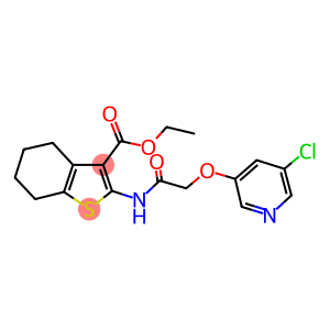 ethyl 2-({[(5-chloro-3-pyridinyl)oxy]acetyl}amino)-4,5,6,7-tetrahydro-1-benzothiophene-3-carboxylate