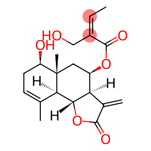 (Z)-2-(Hydroxymethyl)-2-butenoic acid (3aR)-2,3,3aβ,4,5,5a,6,7,9aβ,9bα-decahydro-6α-hydroxy-5aα,9-dimethyl-3-methylene-2-oxonaphtho[1,2-b]furan-4α-yl ester