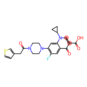 3-Quinolinecarboxylic acid, 1-cyclopropyl-6-fluoro-1,4-dihydro-4-oxo-7-[4-[2-(3-thienyl)acetyl]-1-piperazinyl]-